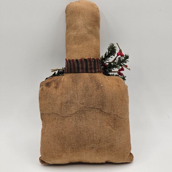 Rustic Snowman w Garland-Cozy Farmhouse Christmas Decor-Primitive Holiday Charm - Picture 4 of 6